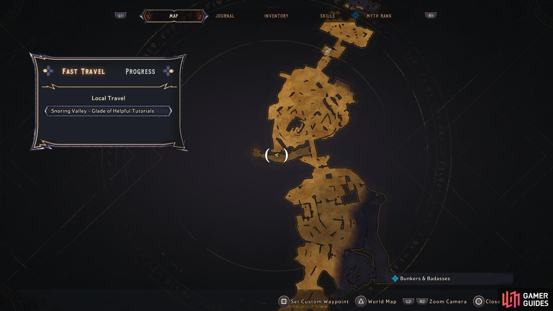 Head to this location of Snoring Valley