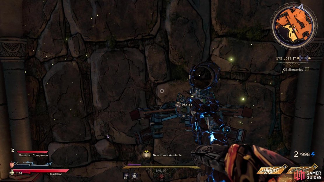 You will get a prompt to melee this sparkling wall