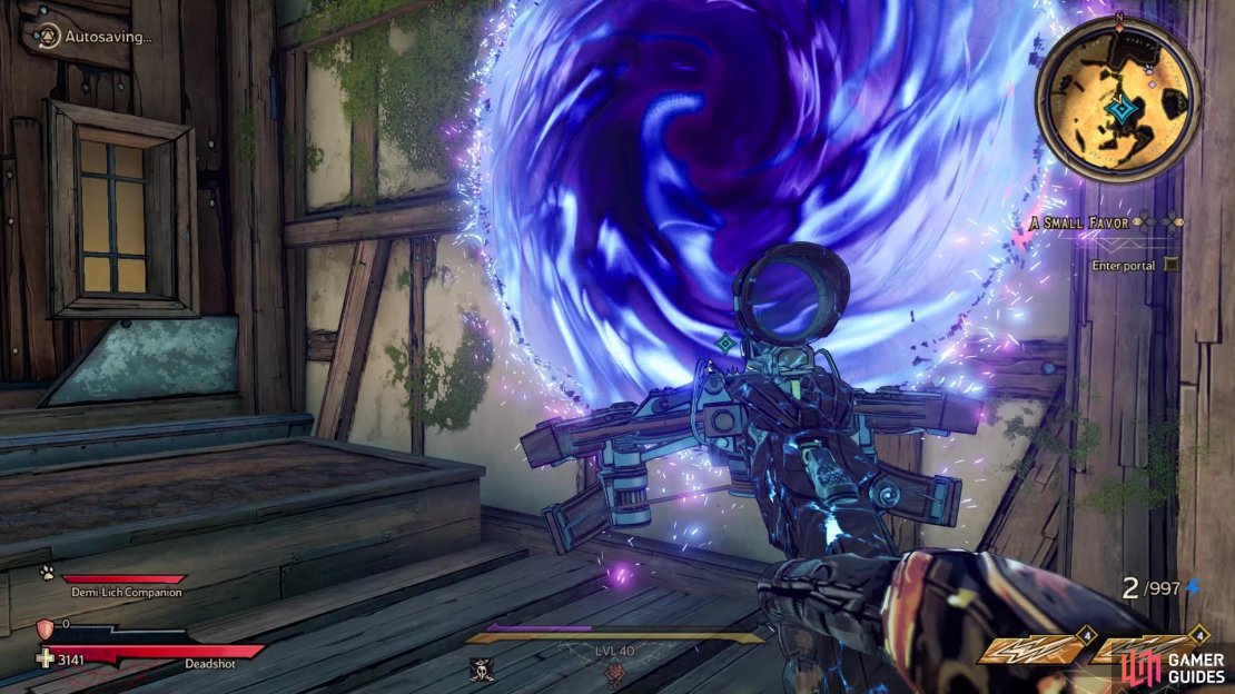 You will be taking this portal during A Small Favor