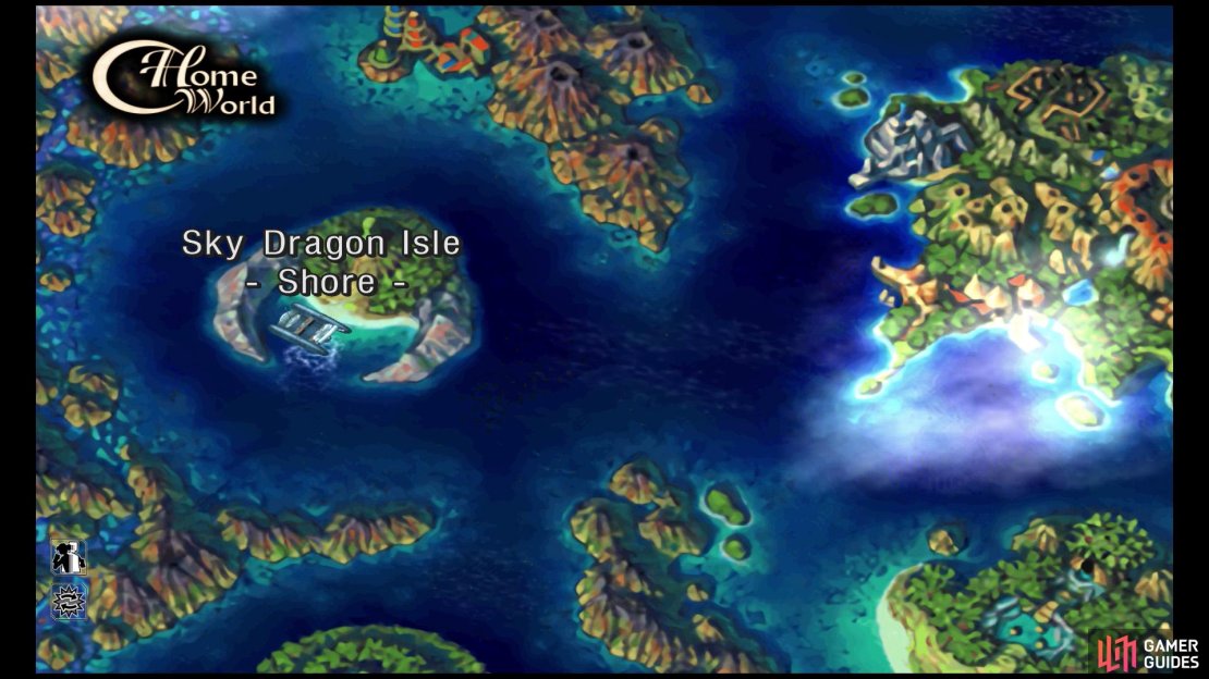 Set a course of Sky Dragon Isle to the west.