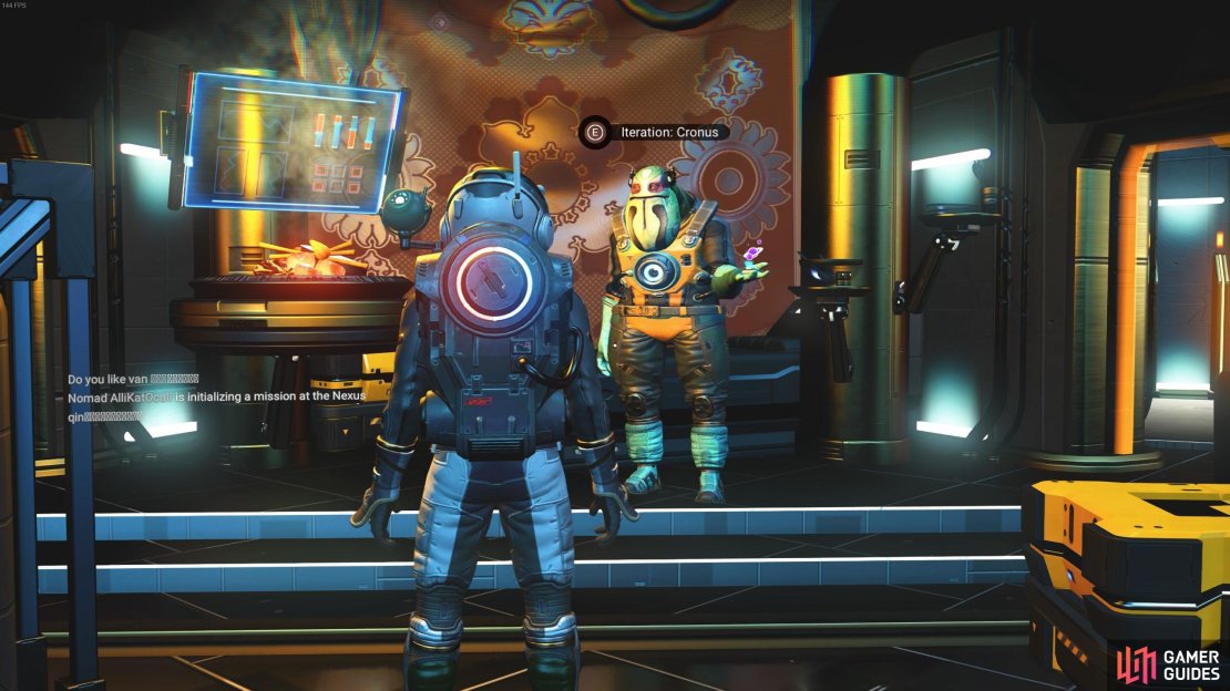 Iteration: Cronus will accept food in exchange for nanites.