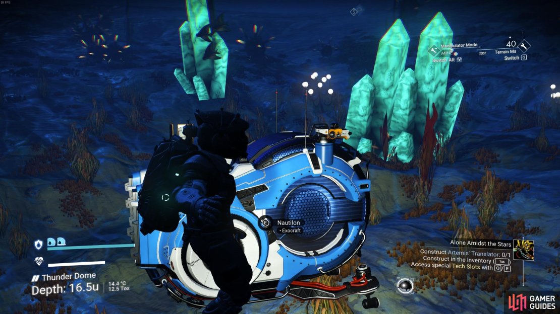 The Nautilon Exocraft will allow you to explore underwater much more efficiently.