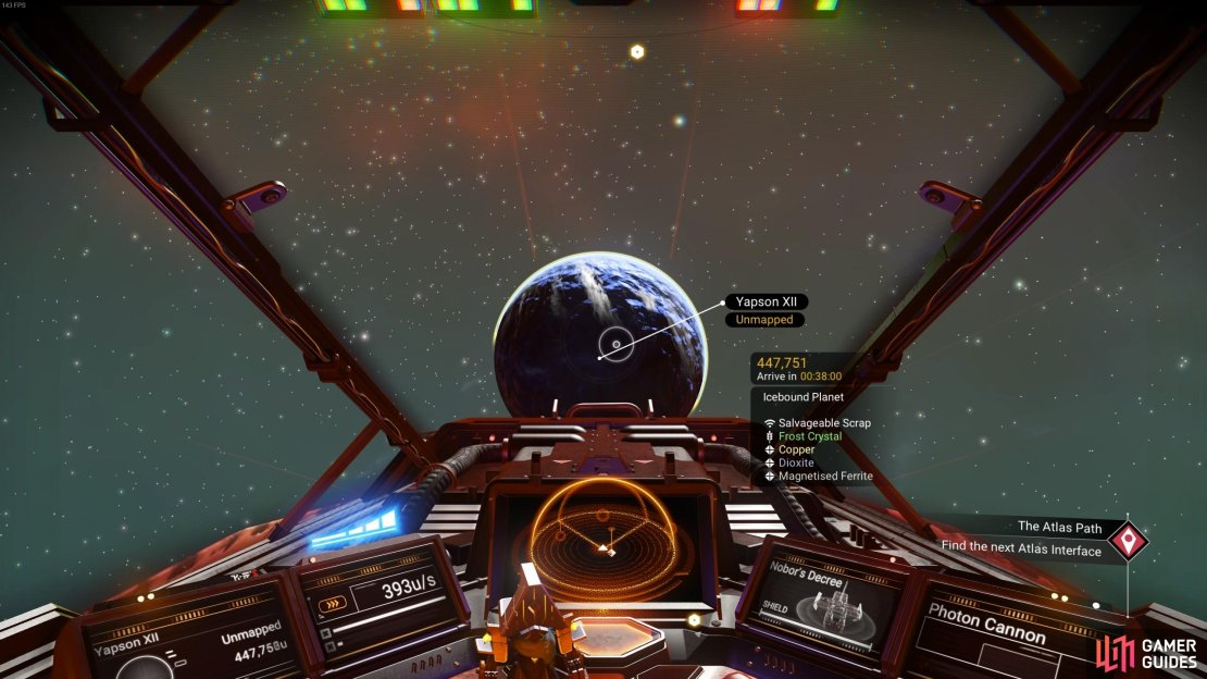 You can scan frozen planets from your starship to check whether they have Dioxite present.