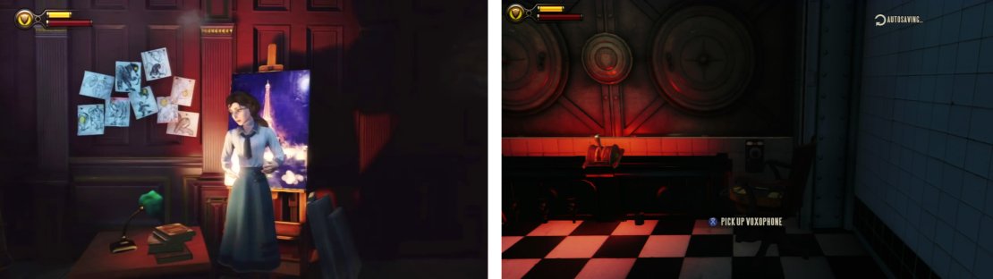 Here we&rsquo;ll meet Elizabeth! Keep an eye out for the Voxophone by an observation window (right).