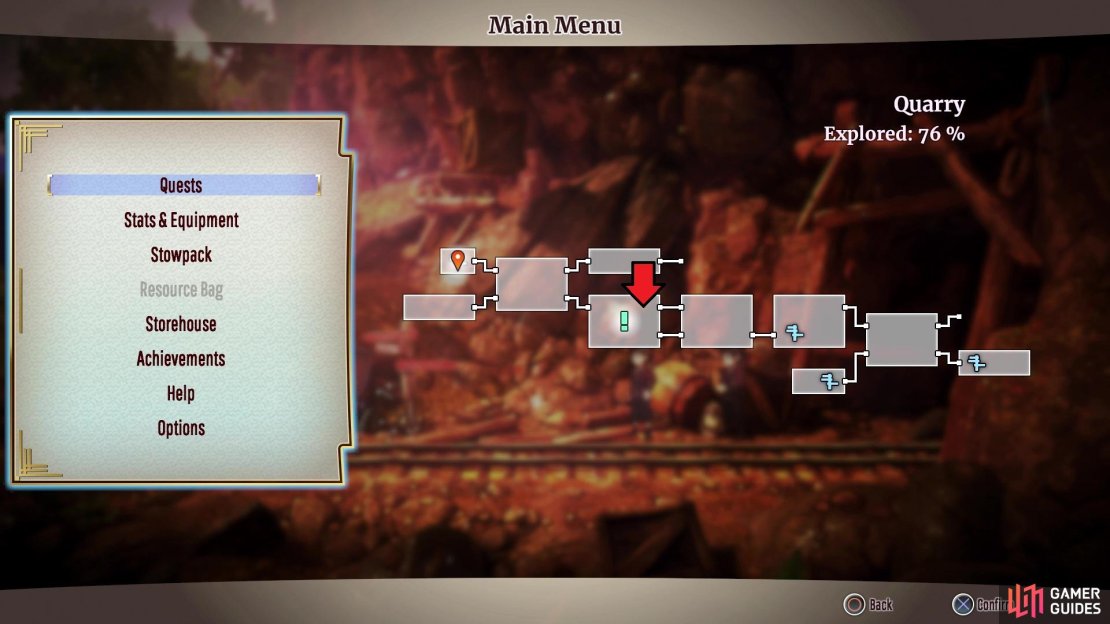 The chest with the Large Scale is in the upper right portion of this room