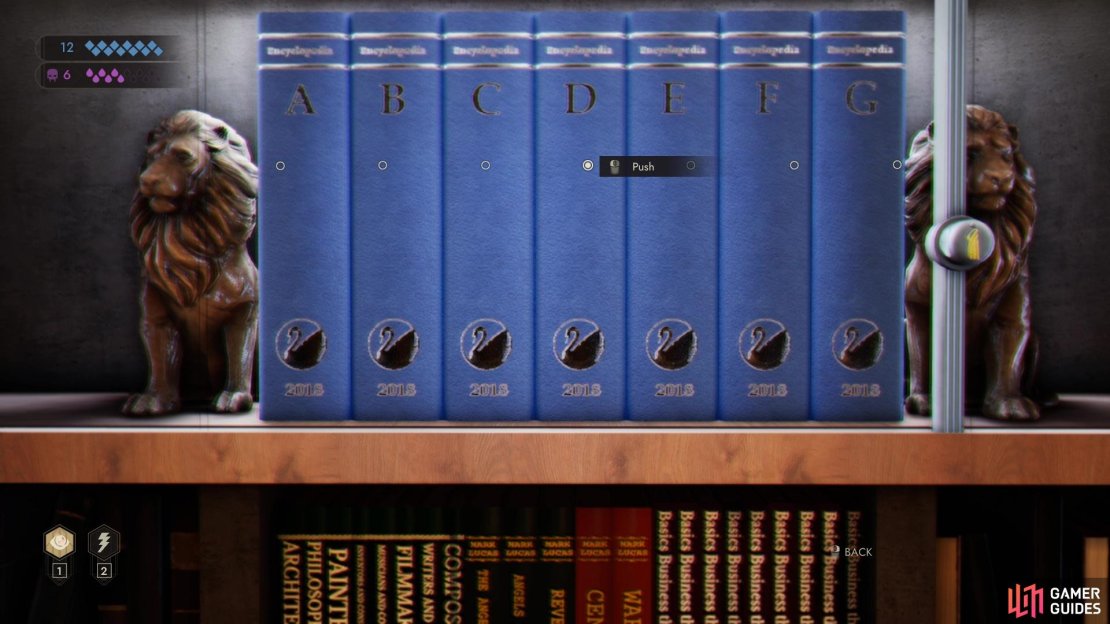 You&rsquo;ll find a Bookcase in the Prince&rsquo;s apartment in Scene 05.
