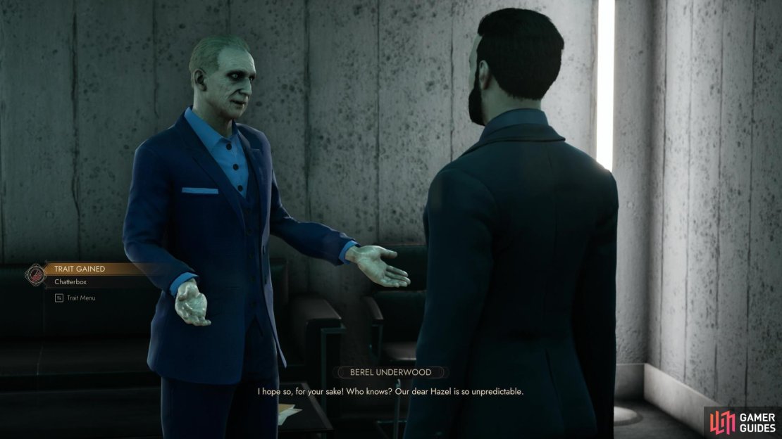 Failing to defend against Berel&rsquo;s question will result in the negative Chatterbox Trait.