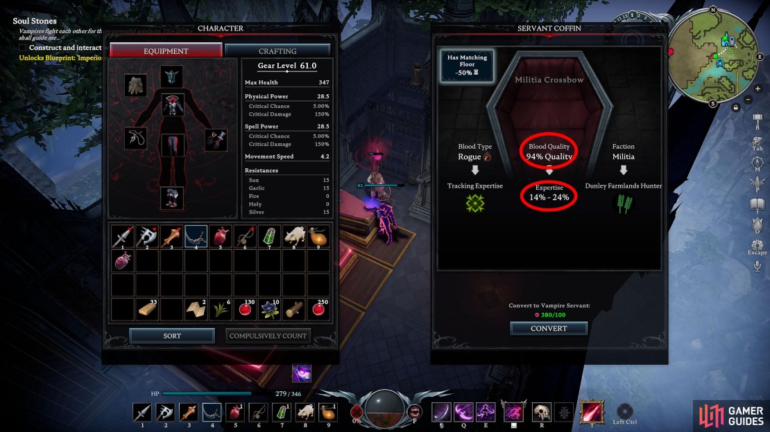 As you can see here, a higher Blood Quality translates into higher Expertise. When you do the math of Gear Level x Expertise, you&rsquo;ll end up with a stronger servant.