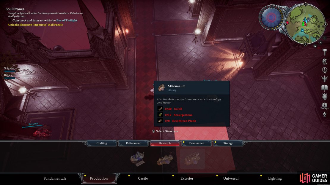 The Athenaeum requires Scourgestones to build