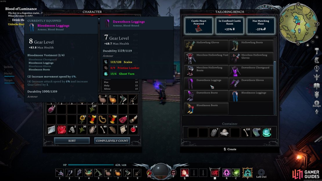 You&rsquo;ll need a total of 480 Scales to craft an entire Dawnthorn armor set.