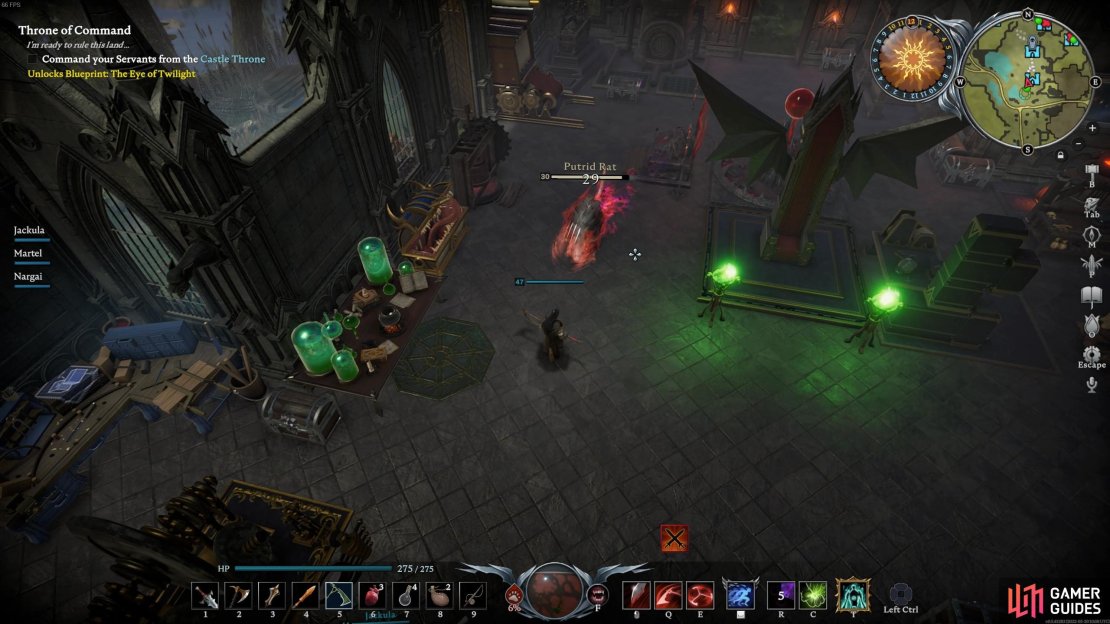 The Putrid Rat will glow red when it begins to use its single-target slash attack.