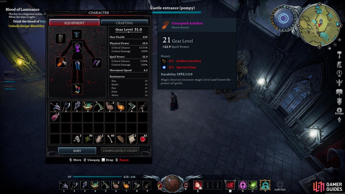 You&rsquo;ll need Golden Jewellery to repair some higher level equipment.