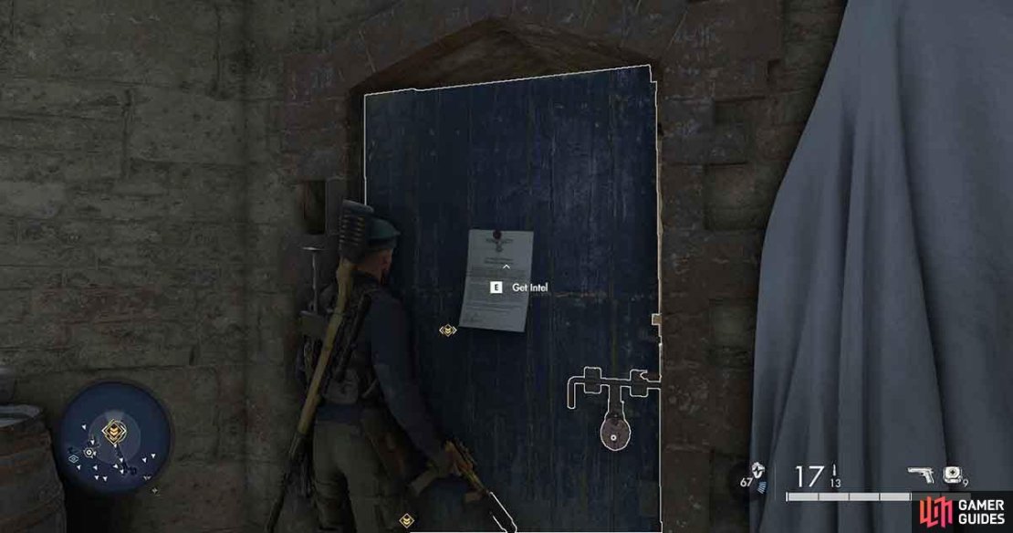 You&rsquo;ll find the document pinned to the blue door in the attic.