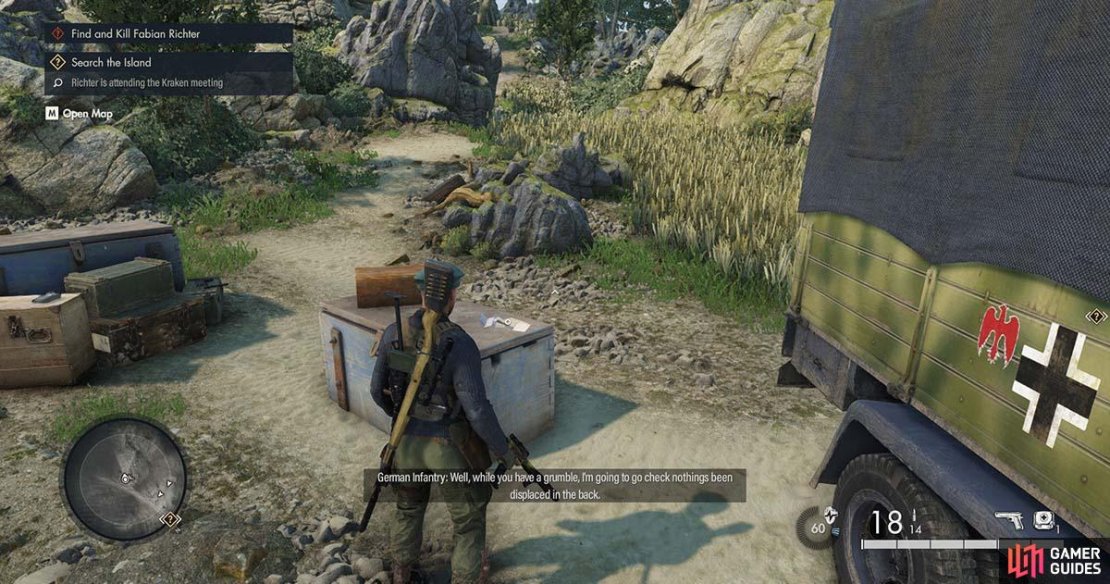 You&rsquo;ll find the letter on top of a storage container near the vehicle.