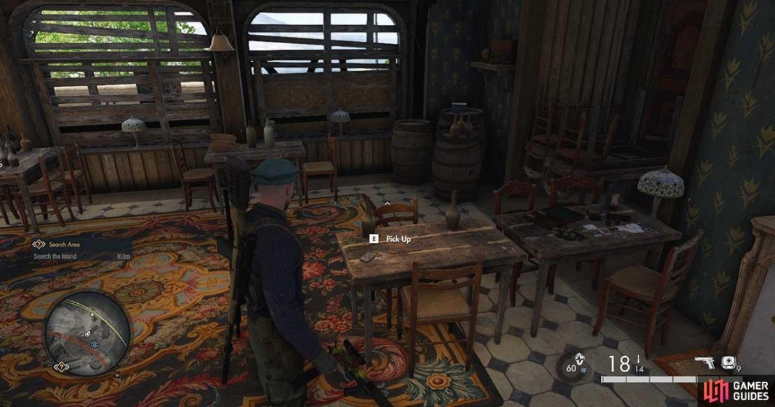 You&rsquo;ll find the cards on a table inside the bar.