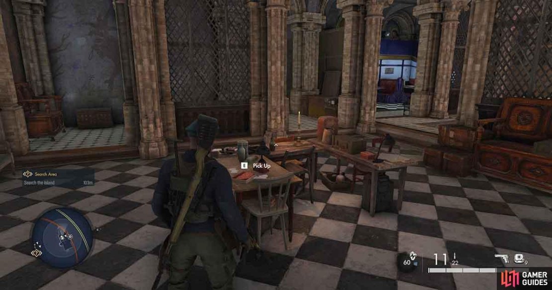 You&rsquo;ll find the item on a table in the room near the academy spy set.