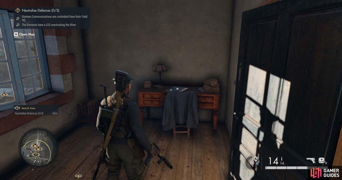 You&rsquo;ll find this document on a table up the stairs.