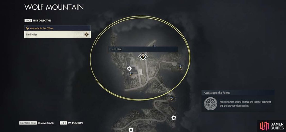 The location of all three workbenches in Sniper Elite 5&rsquo;s Wolf Mountain mission.