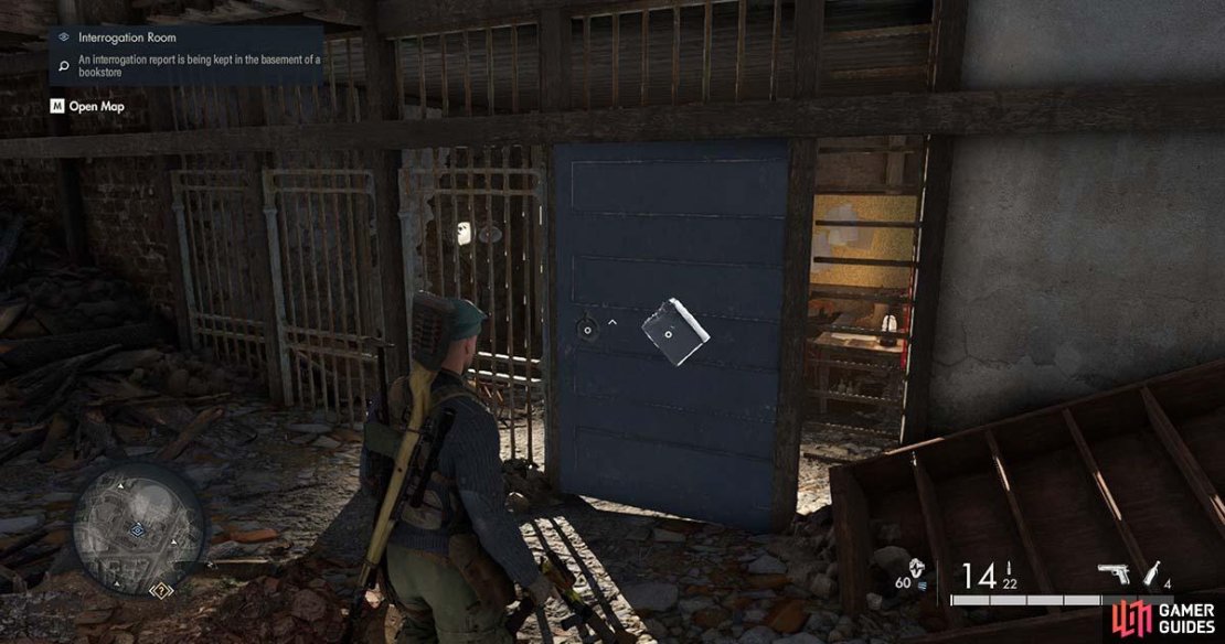 You&rsquo;ll find the document within the interrogation room behind this door.