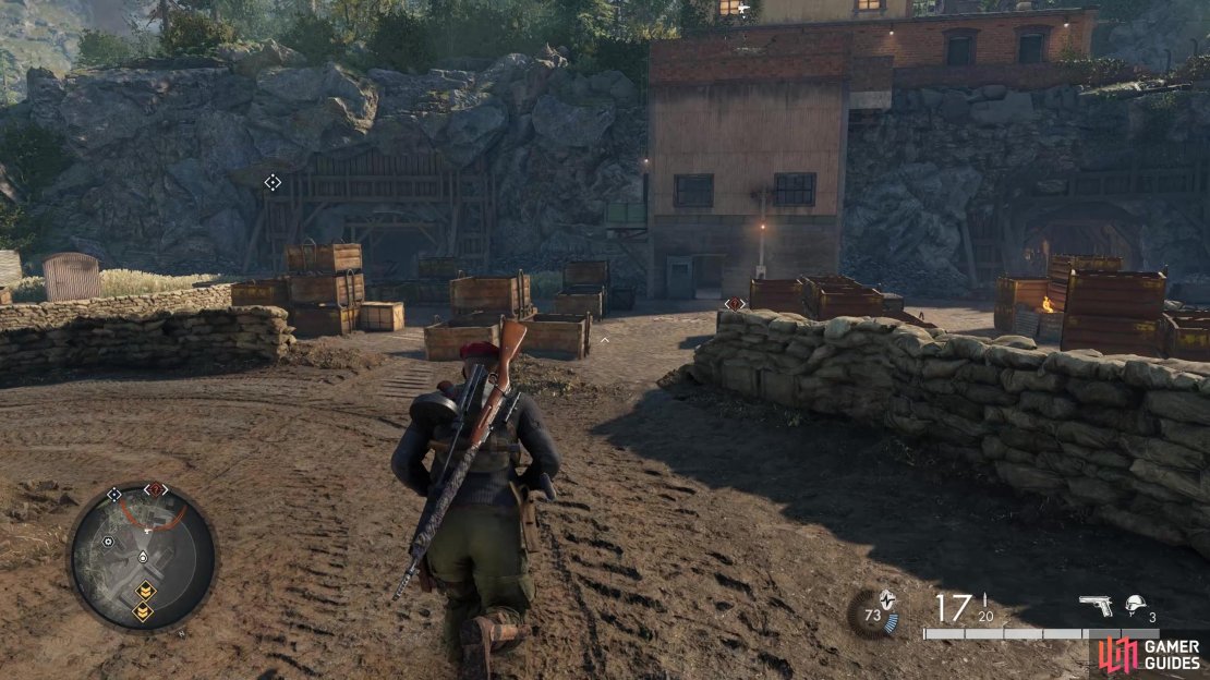 The left-hand mineshaft is the one you should head down while searching for the Nazi Spy.