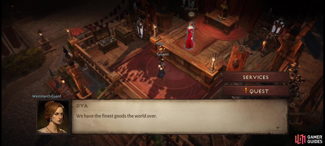 Progress the main questline until you&rsquo;re tasked with checking out the Market.