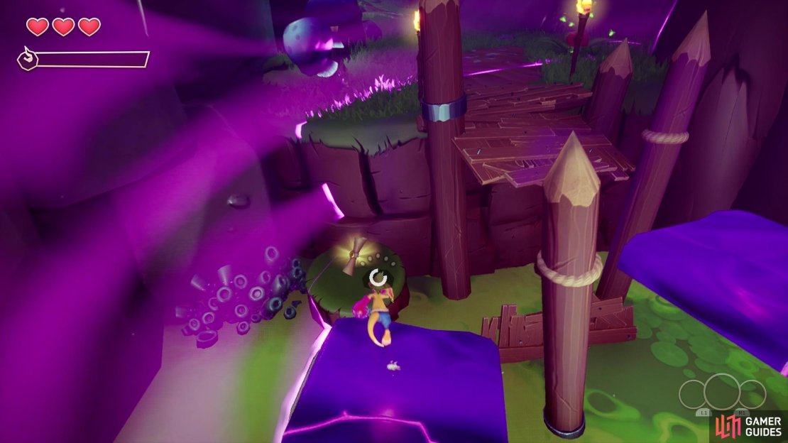 Drop down to this spot with the second set of dark crystals for the first Scroll