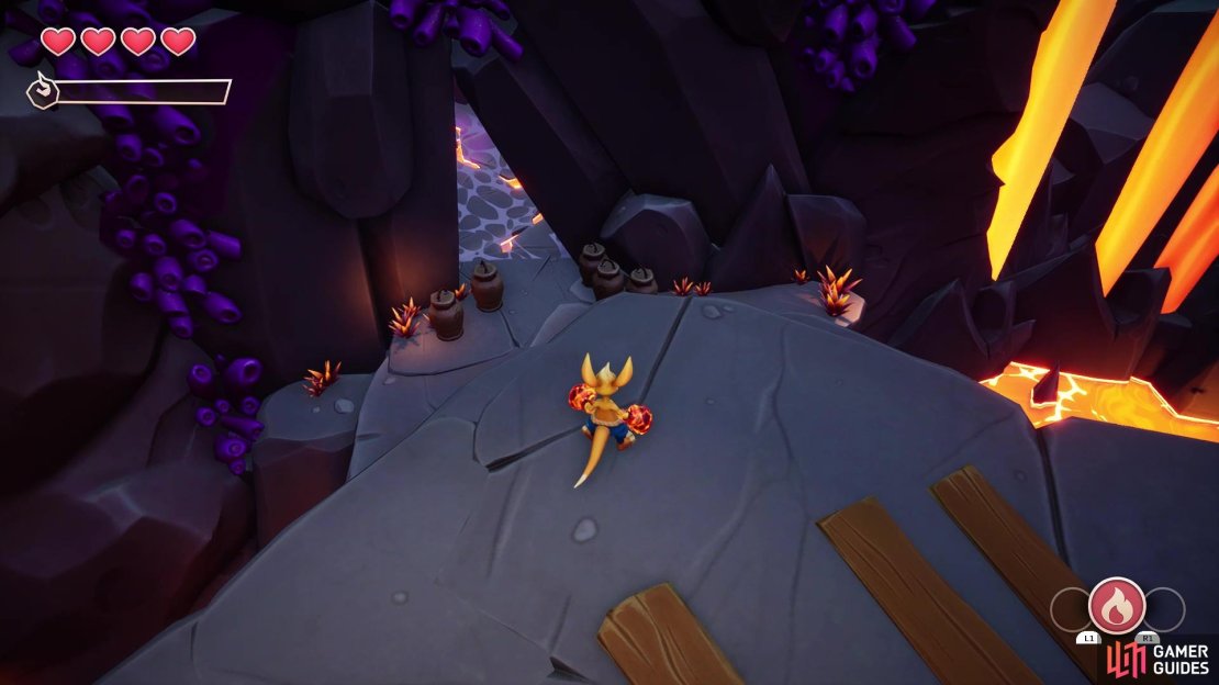Look for this little spot in the level with the webbing