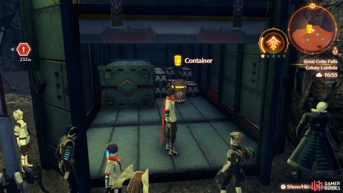 Container (1) Inside the container at the back of the colony.