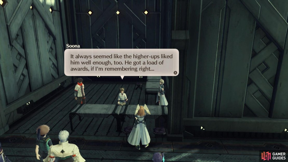 Soona is one of the NPCs you need to talk to
