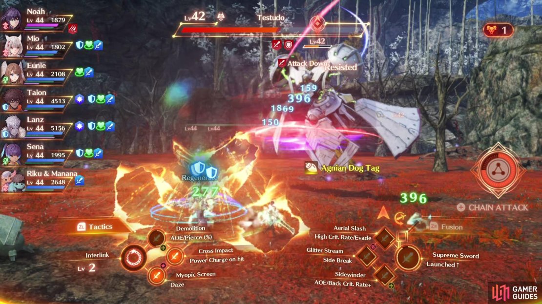 The first point of interest is the largest battle you will have here