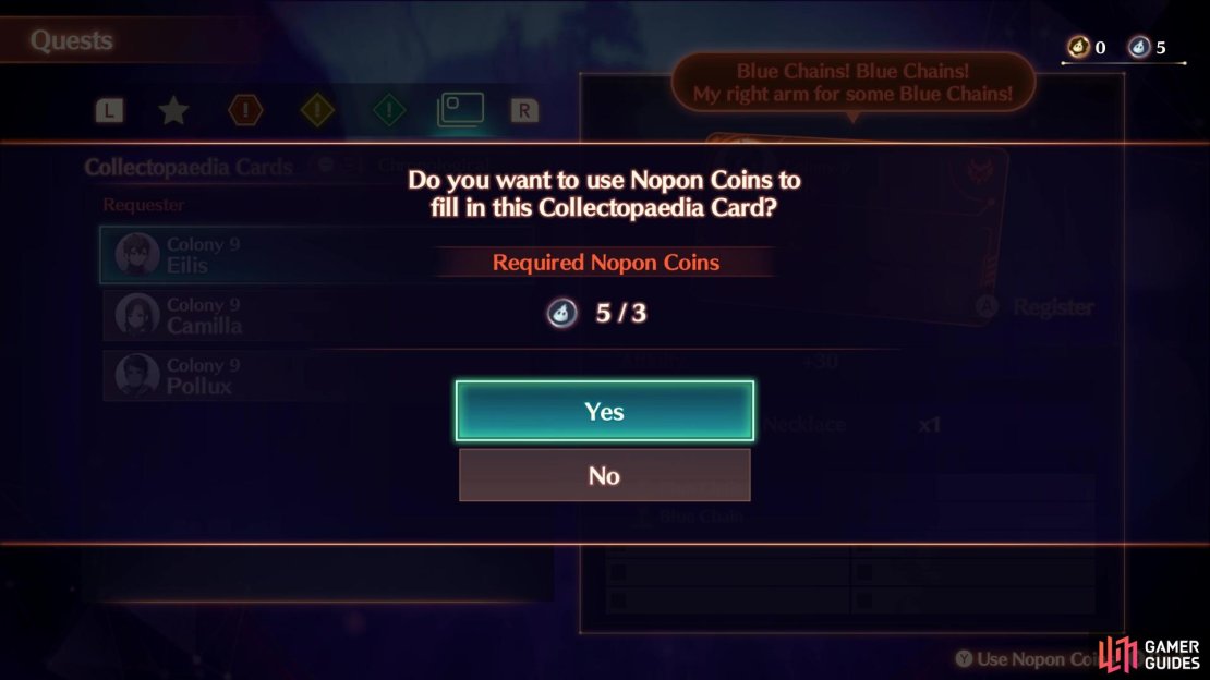 Nopon Coins can be used to complete Collectopaedia Cards if you&rsquo;re struggling to find specific collectibles!