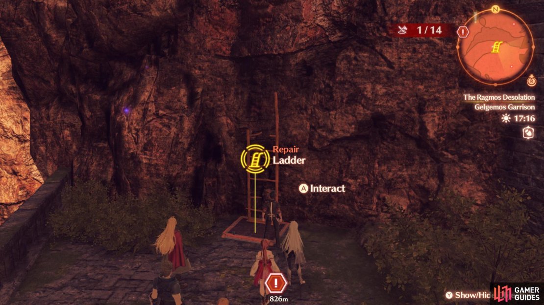 Repair this ladder at the top of the ruins