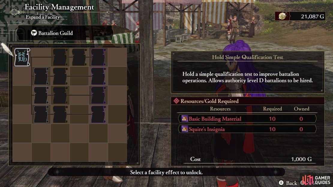 The Battalion Guild&rsquo;s upgrades are largely unnecessary, but you must upgrade the facility to purchase higher-ranking Battalions.
