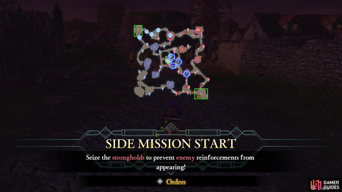 Some reinforcements will come out of the corner strongholds