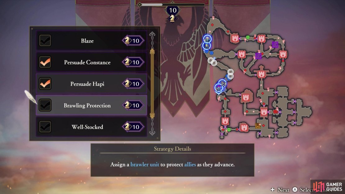 Make sure you get the Strategy before the main battle