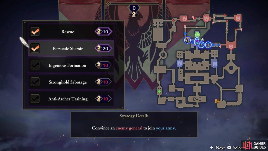 Make sure you choose the Persuade Shamir Strategy