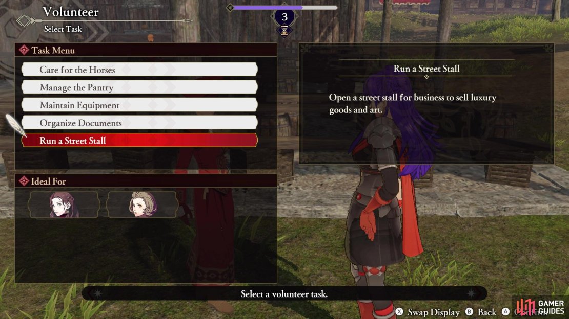 Each character will have a preferred chore they like to do