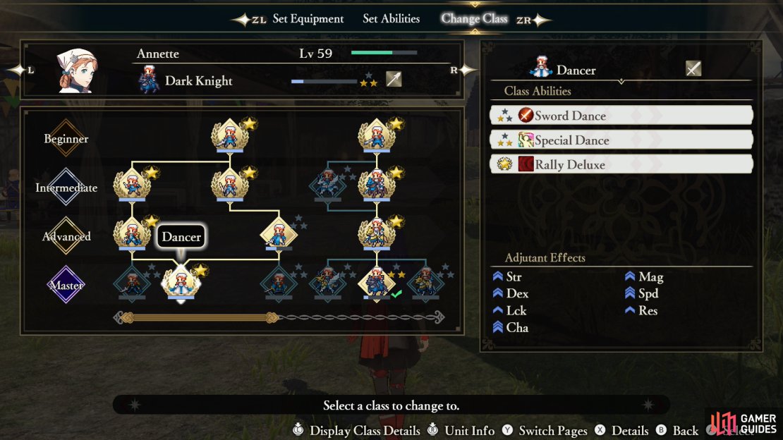 You can see what stats each class will boost - and how much each stat will be boosted - when assigned as an Adjutant.