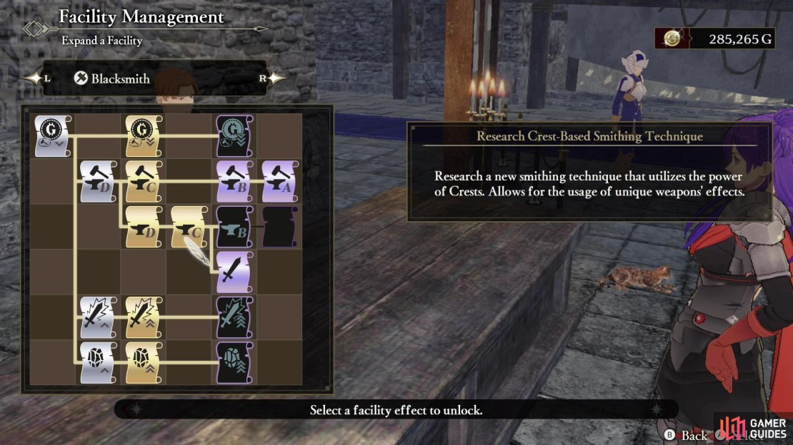 Unlock the &ldquo;Research Crest-Based Smithing Technique&rdquo; upgrade,