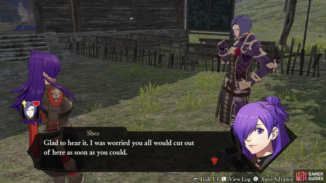 You can chat with various characters around the Base Camp, potentially earning Support Points.