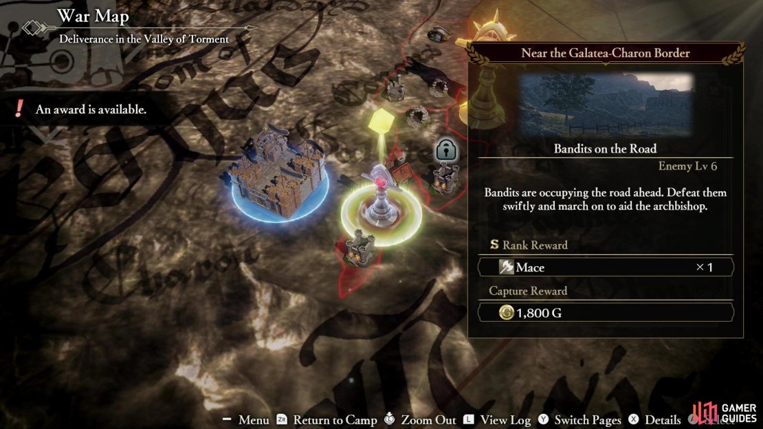 You&rsquo;ll need to complete Side Quests battles to conquer regions.