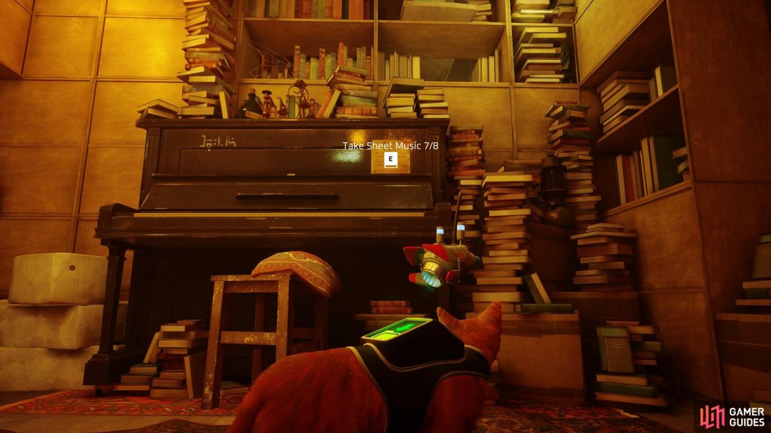 The seventh is on the piano, which is found inside Doc&rsquo;s library.