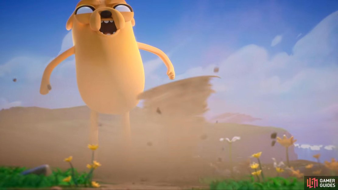 Jake&rsquo;s best perks in Multiversus seem to benefit his aerial knockout potential. Image via Warner Brothers.