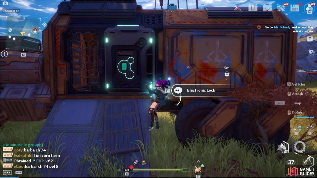The first one is under Cetus Island&rsquo;s ring on Raincaller Island. The password hint is above the truck.