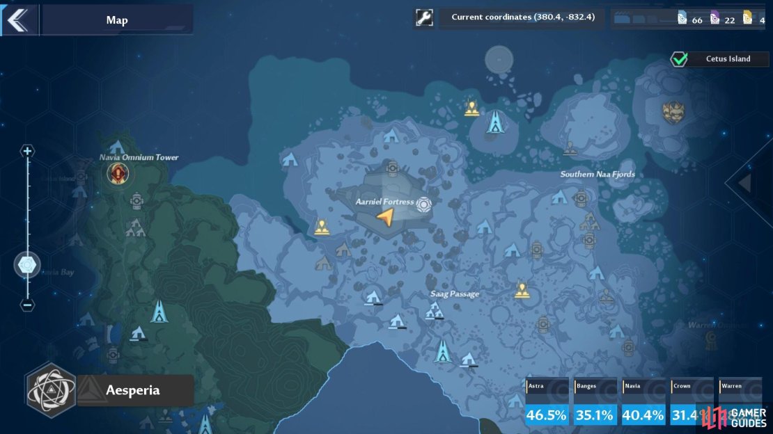Climb up the base using the legs to the southwest and glide across to the base&rsquo;s grassy part under my character&rsquo;s location.