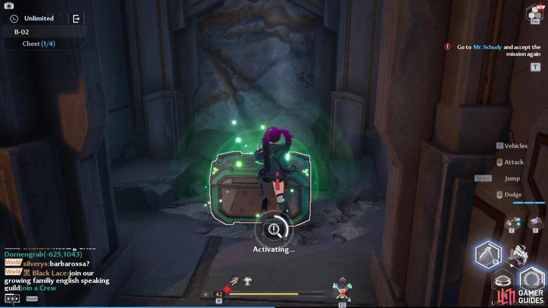 Burn the roots at the end of the first path to get the first chest on all difficulties.