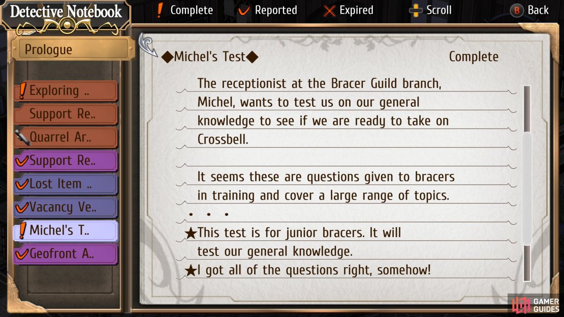 Michel&rsquo;s Test is a hidden Request and won&rsquo;t appear on the Orbal Computer to accept, you must seek it out on your own.