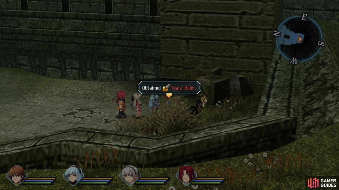 Loot a chest to the right to score some more Teara Balm,