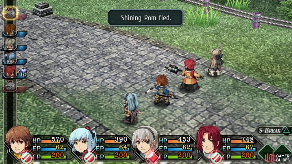 Shining Poms are quick to flee,