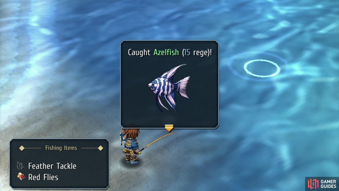 With the Feather Tackle fishing rod you can catch the Azelfish,